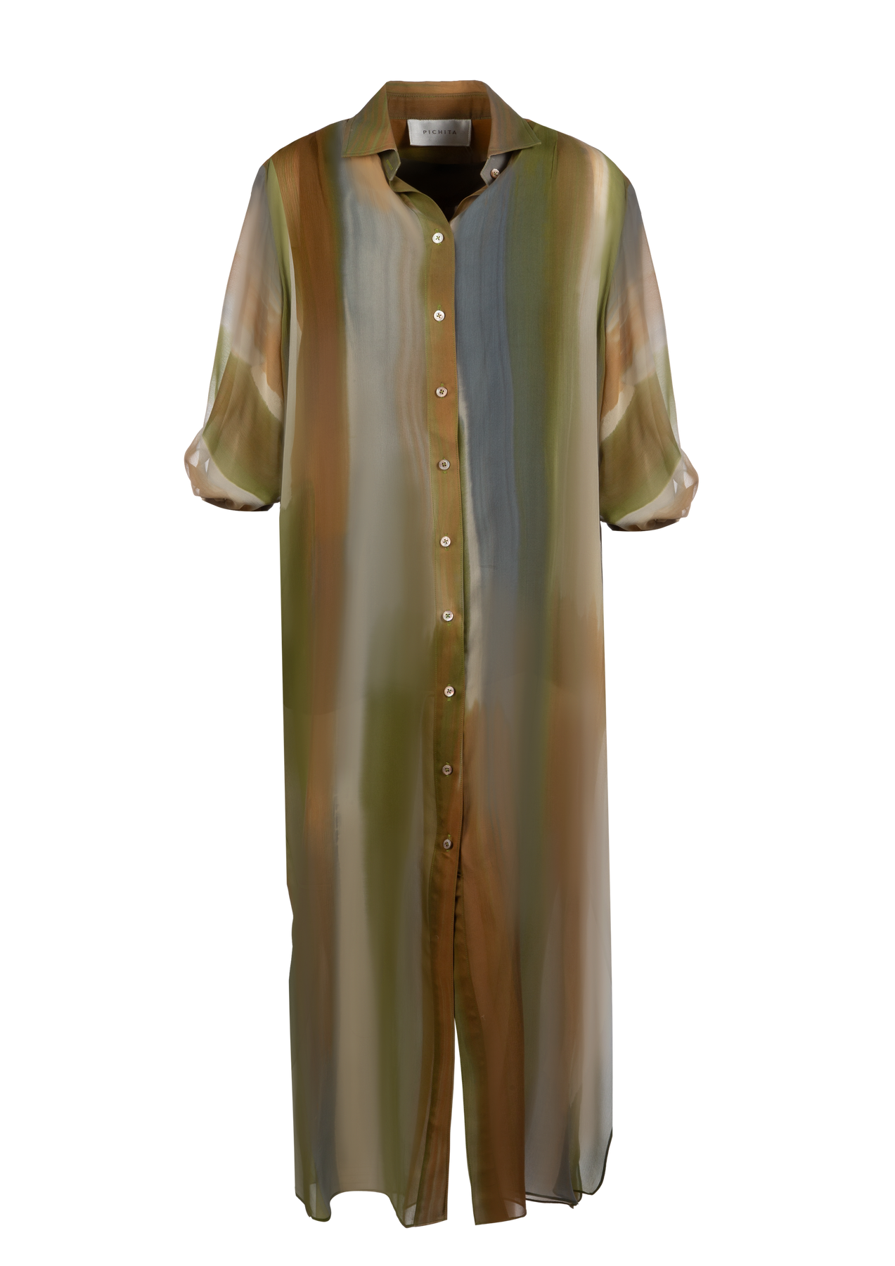 Olive Silk Shirt Dress – Atelier Pichita