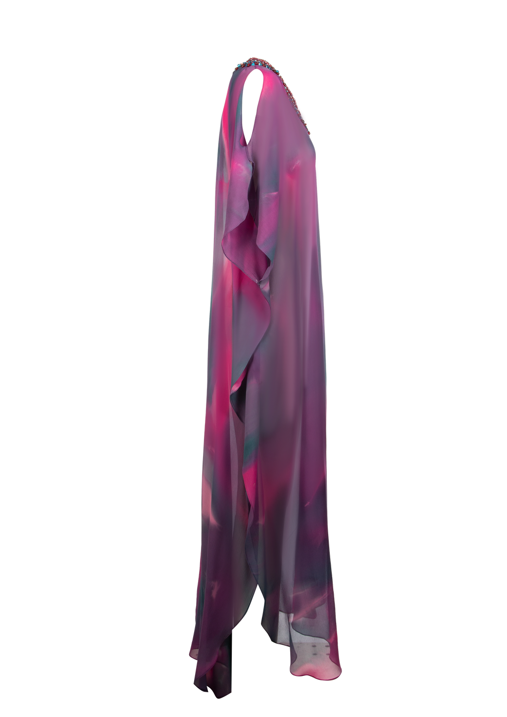 Violet Silk Chiffon Dress