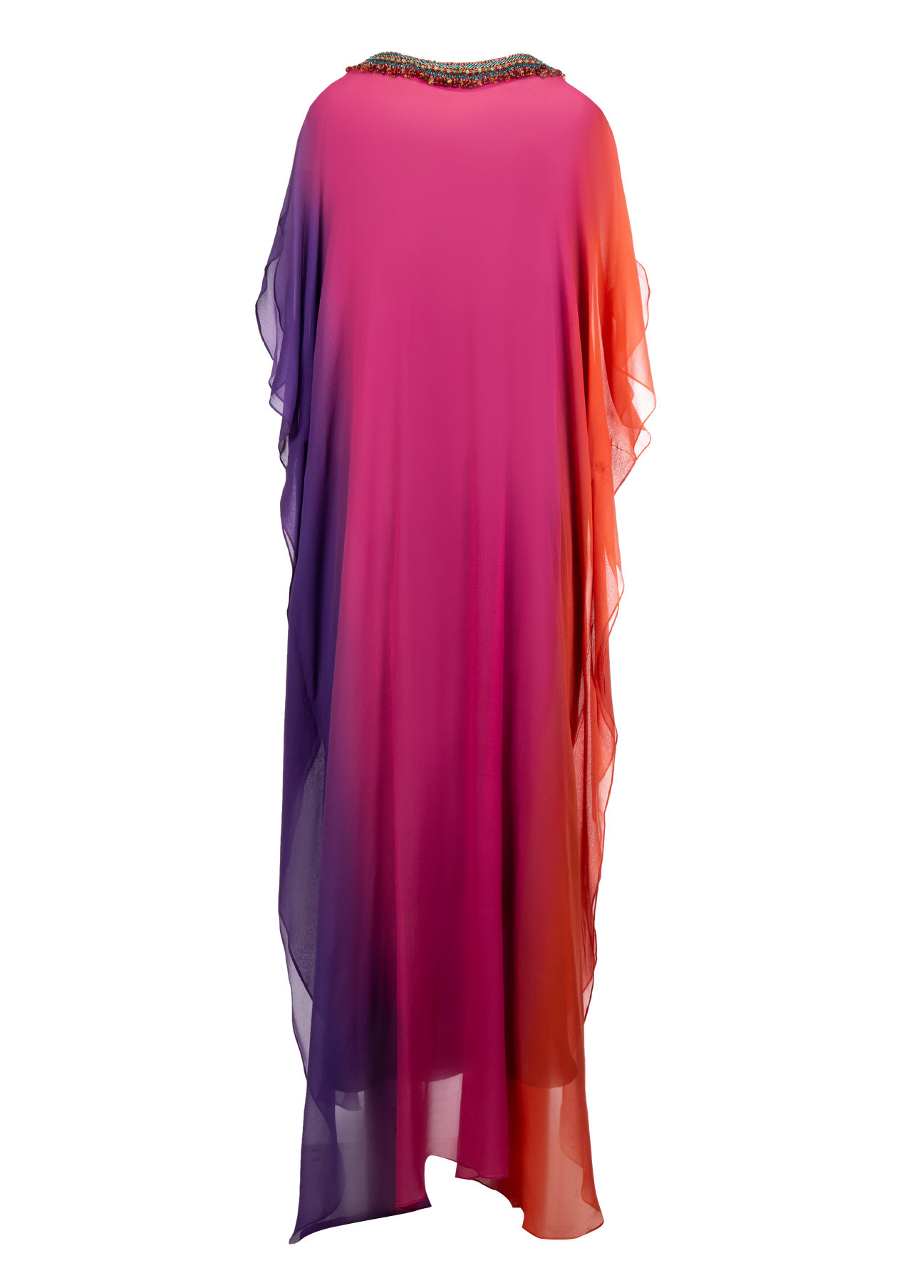 Sunset Gradient Silk Chiffon Dress – Atelier Pichita