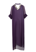 Purple Silk Chiffon Dress