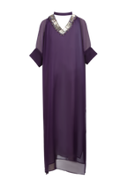 Purple Silk Chiffon Dress