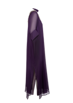 Purple Silk Chiffon Dress