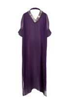 Purple Silk Chiffon Dress