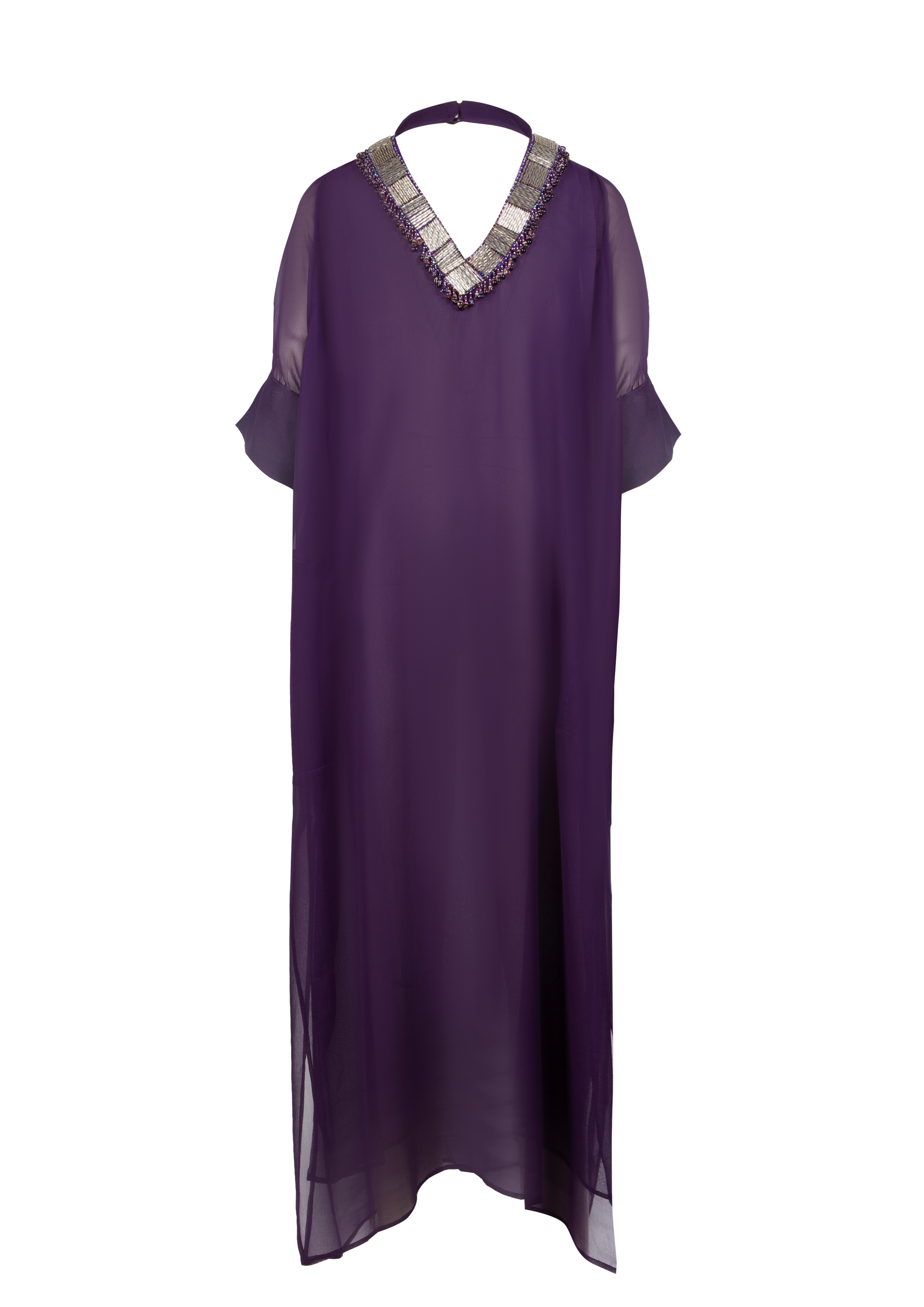 Purple Silk Chiffon Dress