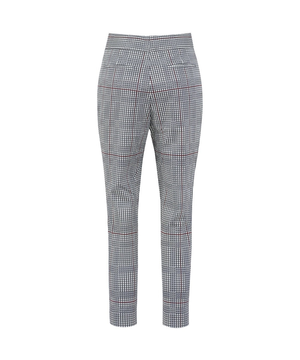 Broken Houndstooth above-ankle trousers